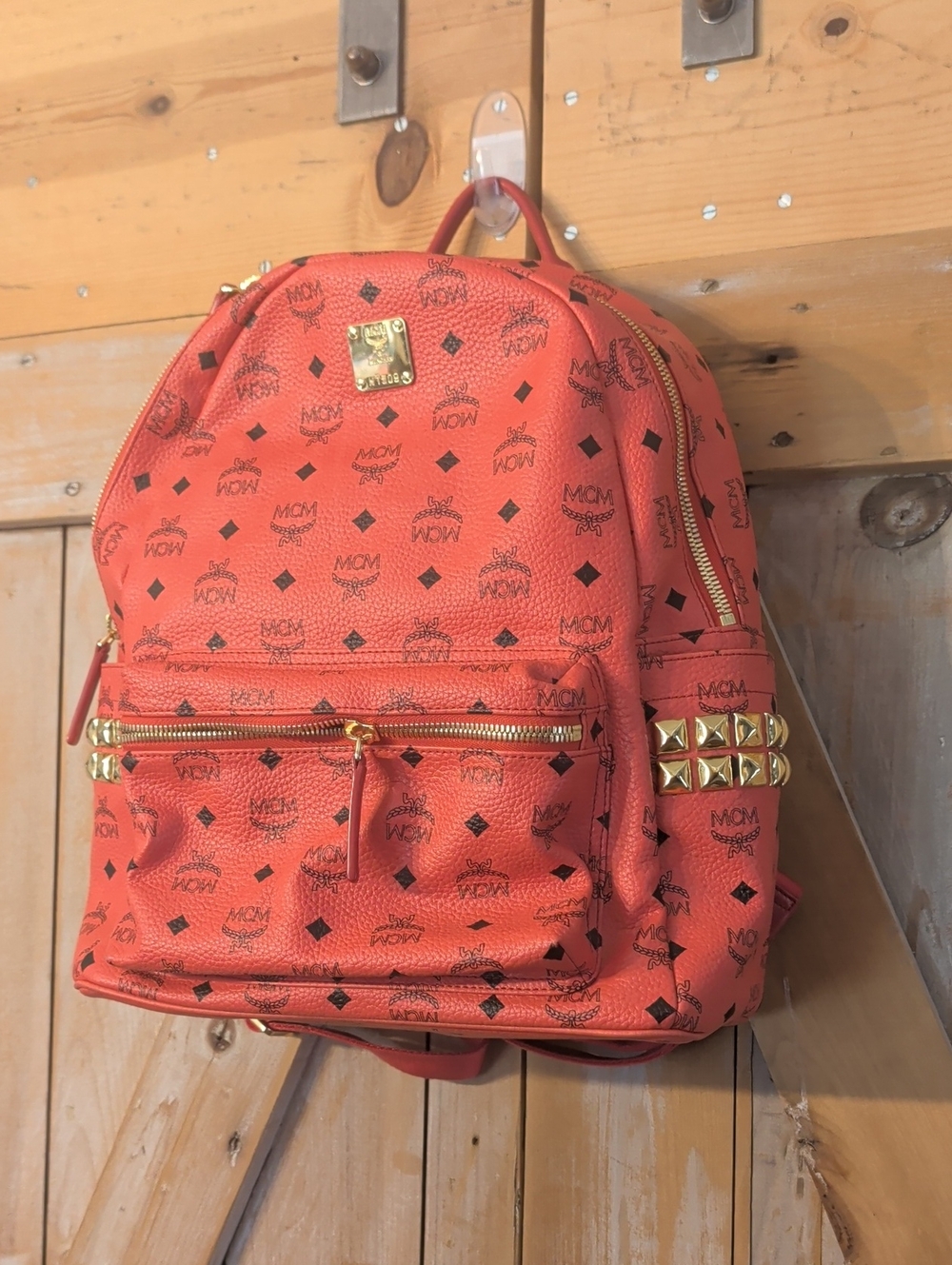 Amazing MCM Backpack !!  Stark.   Studded.  Excellent Condition!!